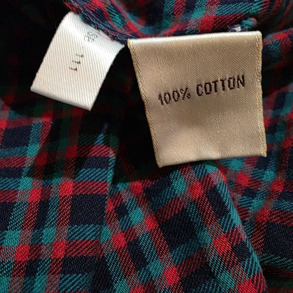 Vintage Susan Bristol Red and Blue Plaid Buttondown Midi Dress Size 12 - Picture 9 of 9